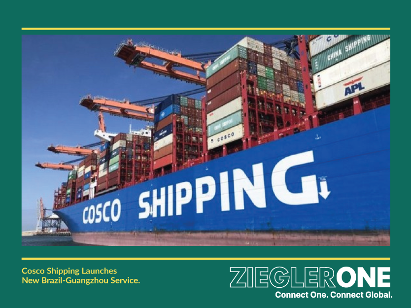 Cosco Shipping Launches New Brazil-Guangzhou Service.