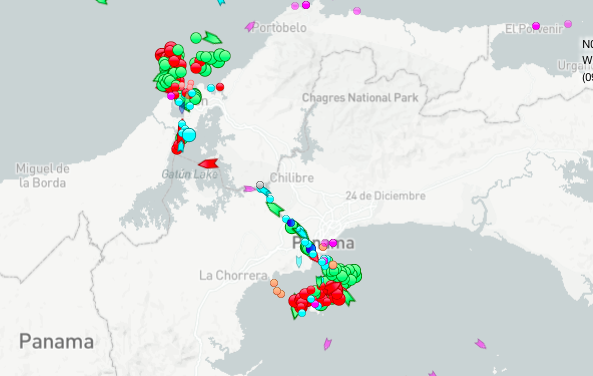 Panama canal - Real Congestion Update