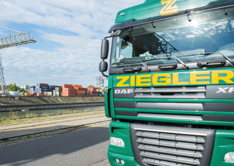 Green Truck with Ziegler branding